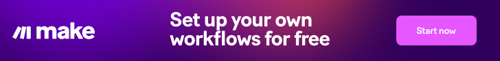 Set up your own workflows for free with Make.com